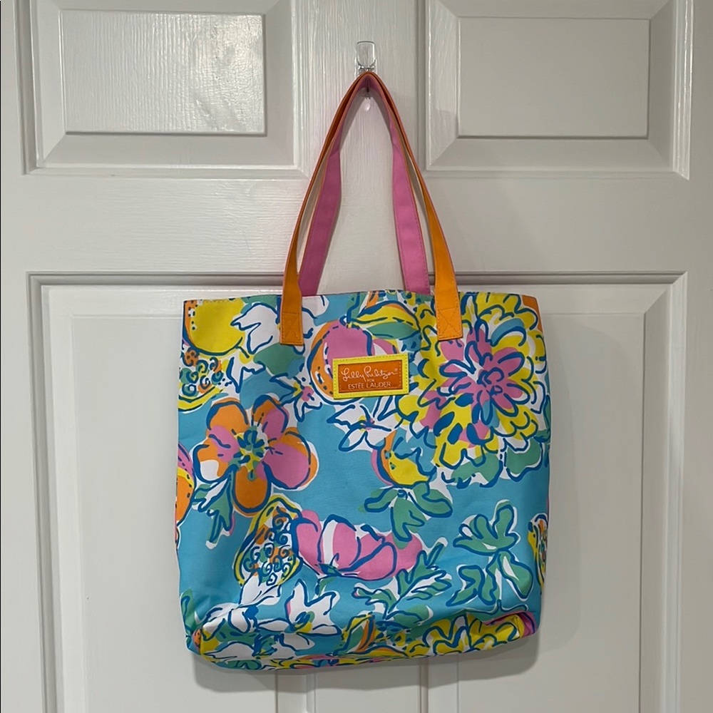 Lilly Pulitzer Floral Tote Bag with card holder